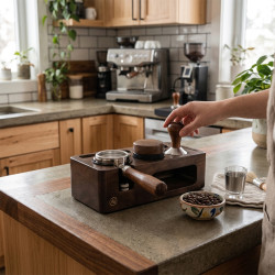 Tamper station 4Barista 58 mm | nuc închis la culoare