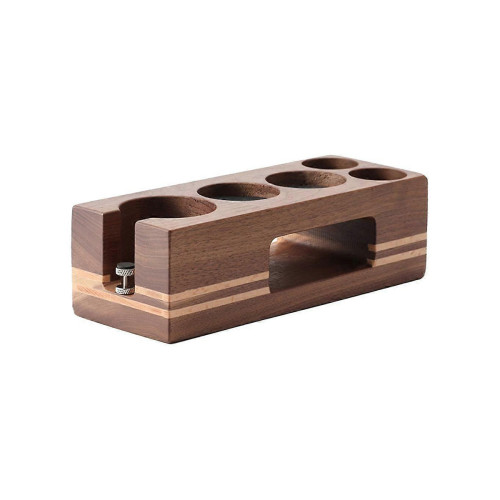 Tamper stație 4Barista | lemn închis la culoare (51-54 mm)