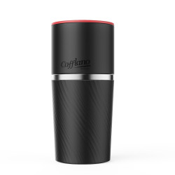 Aparat de cafea de voiaj Cafflano Classic (negru) + râșniță