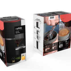 Aparat de cafea de voiaj Cafflano Classic (negru) + râșniță