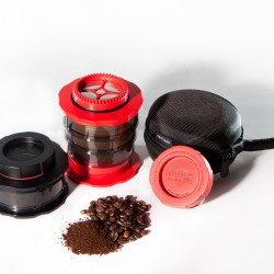 Aparat de cafea de voiaj Cafflano Compact (negru) + carcasă solidă gratuit 