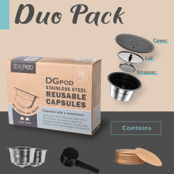 2x Capsulă din oțel inoxidabil SEALPOD pentru Dolce Gusto ®