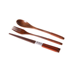 Tacâmuri din bambus EcoTree (3 buc) + săculeț