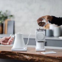 Fellow Ode + Stagg EKG alb | Rasnita electrica de cafea + Gooseneck ceainic