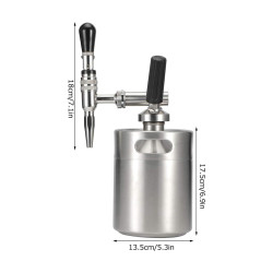 Nitro Cold Brew 2L butoi din oțel inoxidabil Mini 4Barista
