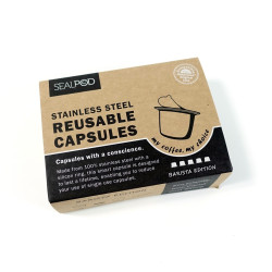 5x capsule reîncărcabile SEALPOD + 120 capac pentru Nespresso ®