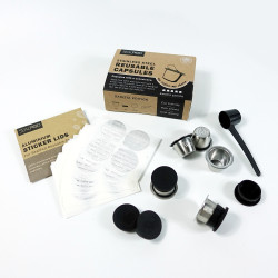 5x capsule reîncărcabile SEALPOD + 120 capac pentru Nespresso ®