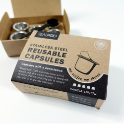 5x capsule reîncărcabile SEALPOD + 120 capac pentru Nespresso ®