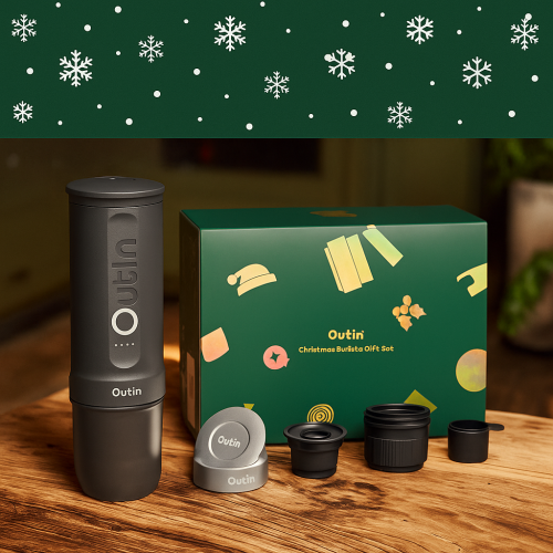 Outin Nano (Space grey) + Basket Plus (16-18g) - Set de Crăciun