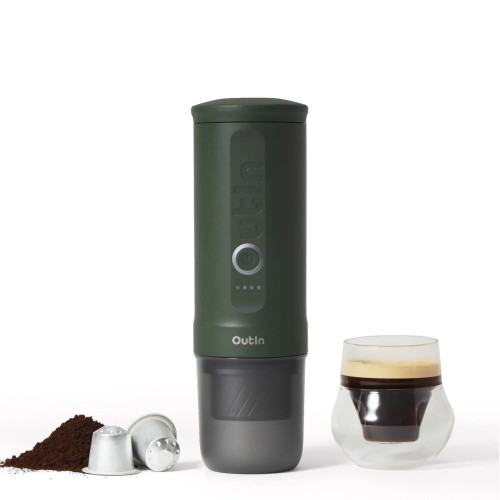 OutIn Nano 2 (Forest green) - aparat de cafea de călătorie
