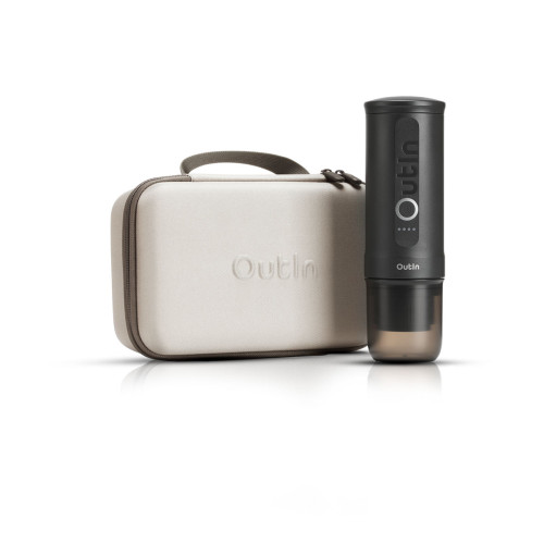 Outin Set Nano (Space Grey) - aparat de cafea de călătorie + husă de protecție