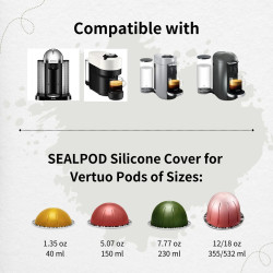 Husa din silicon SEALPOD pentru capsule Vertuoline - 4 buc