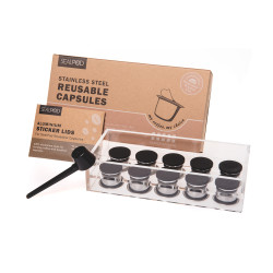 10x capsule reîncărcabile SEALPOD + 120 capac pentru Nespresso ®