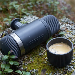 Aparat de cafea portabil Wacaco Nanopresso (negru) + Nespresso adaptor